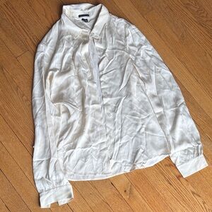 Theory Cream Button-Up Shirt